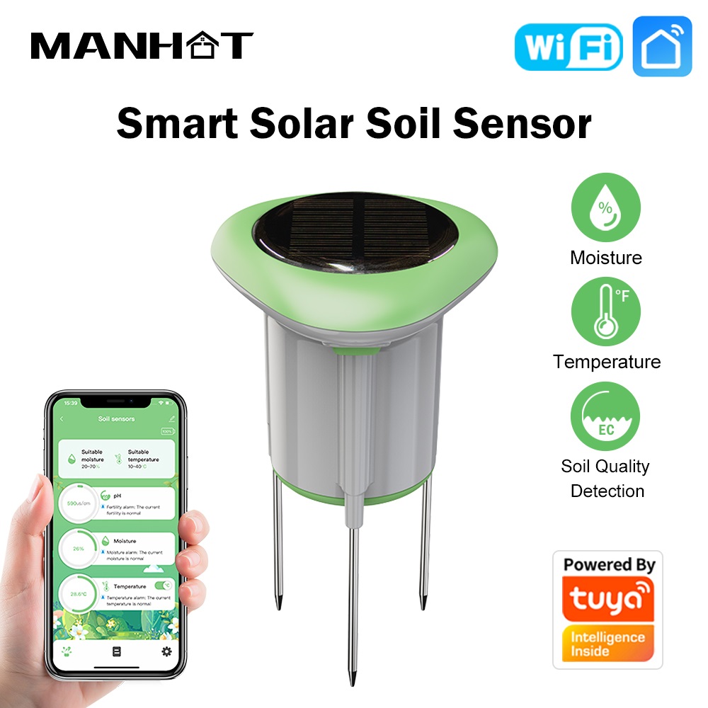 Smart Garden Is - MANHOT WiFi Smart Solar Soil Sensor