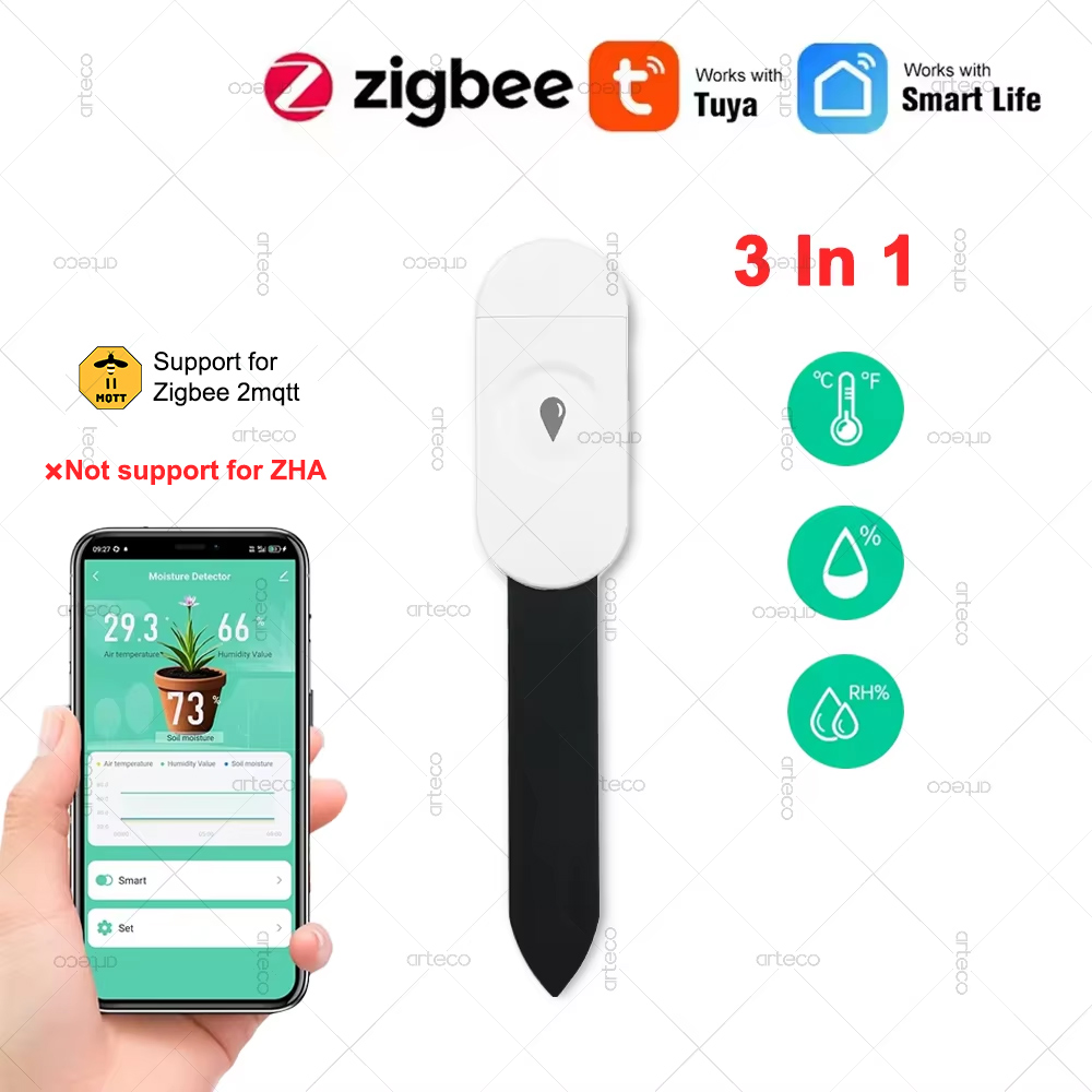 Smart Garden Zigbee - Tuya Zigbee Temperature Humidity Moisture Detector