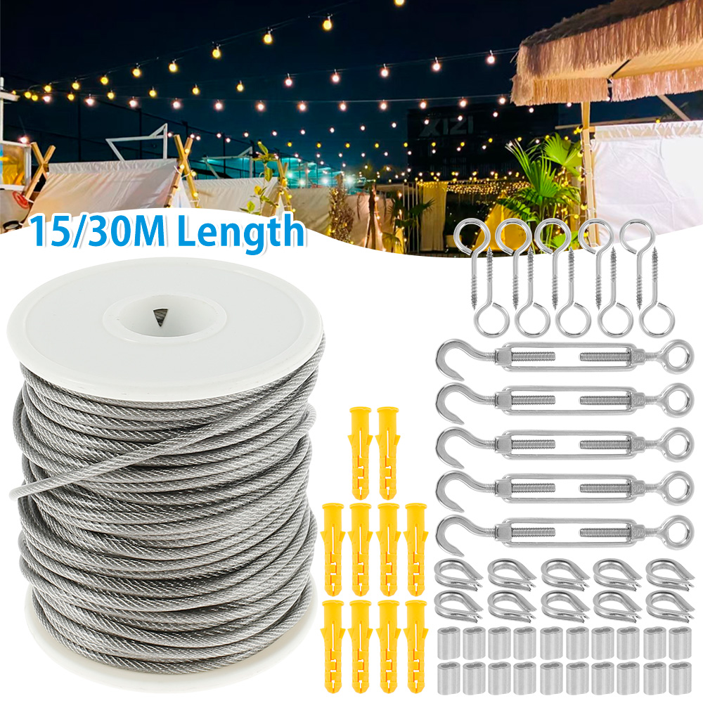 Smart Garden Fence - 15M/30M Wire Cable Rope Stainless Steel
