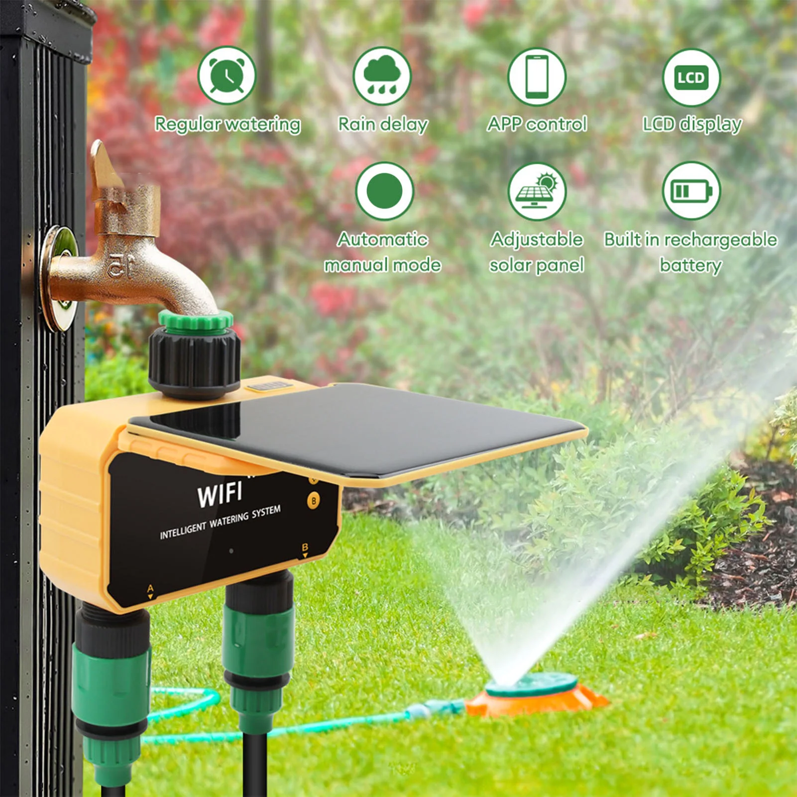 Smart Garden Is - Solar WiFi Smart Irrigation Timer Rain