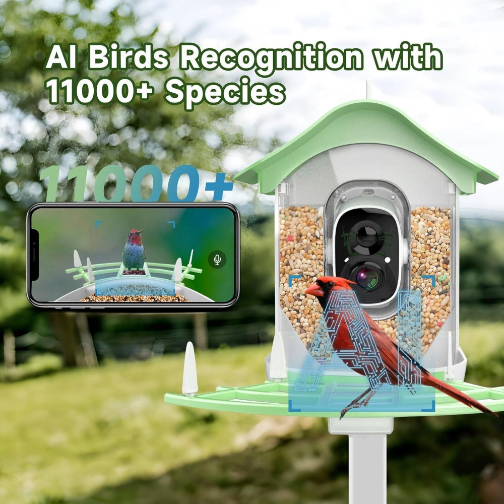 Solar Powered Smart Bird Feede - Smart Bird Feeder Camera 评论和价格
