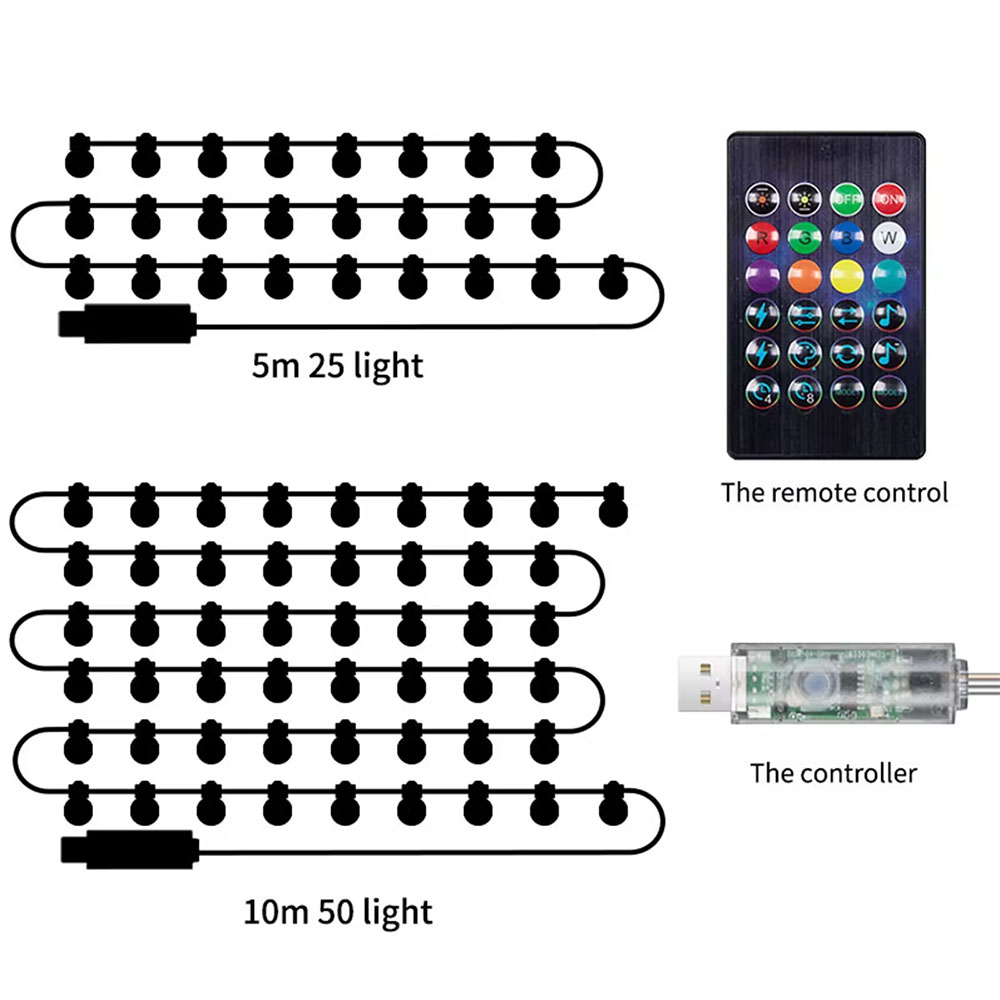 Smart LEDs Bulb String Light U - Smart Garden Festoon Lights 评论和价格