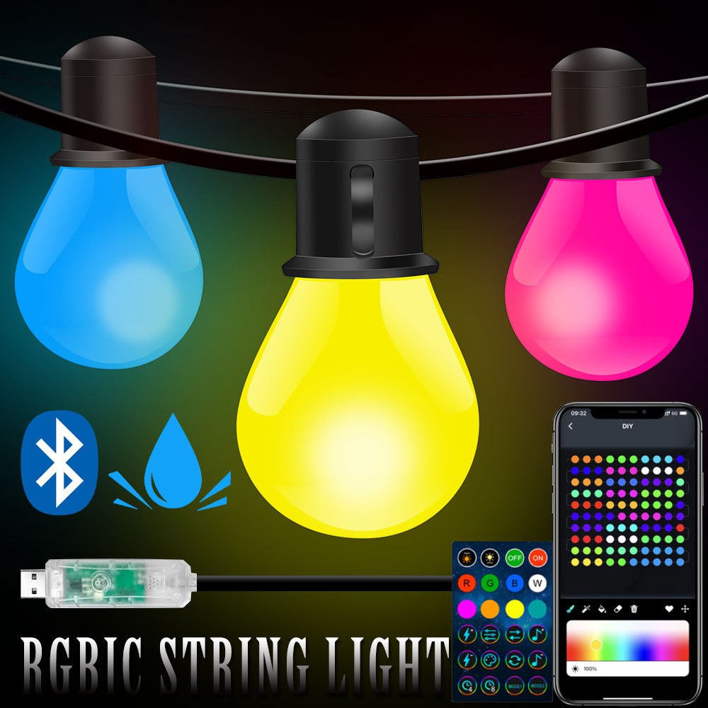 Smart WIFI and Bluetooth G40 L - Smart Garden Festoon Lights 评论和价格