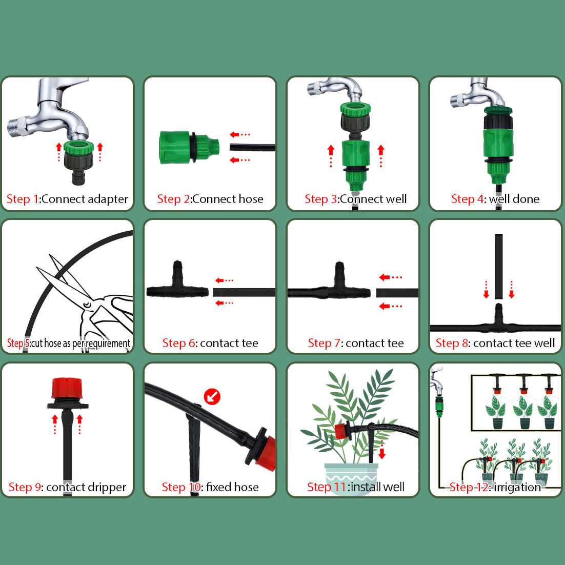 Greenhouse 15M-30M DIY Drip Ir - Smart Garden Tower 评论和价格