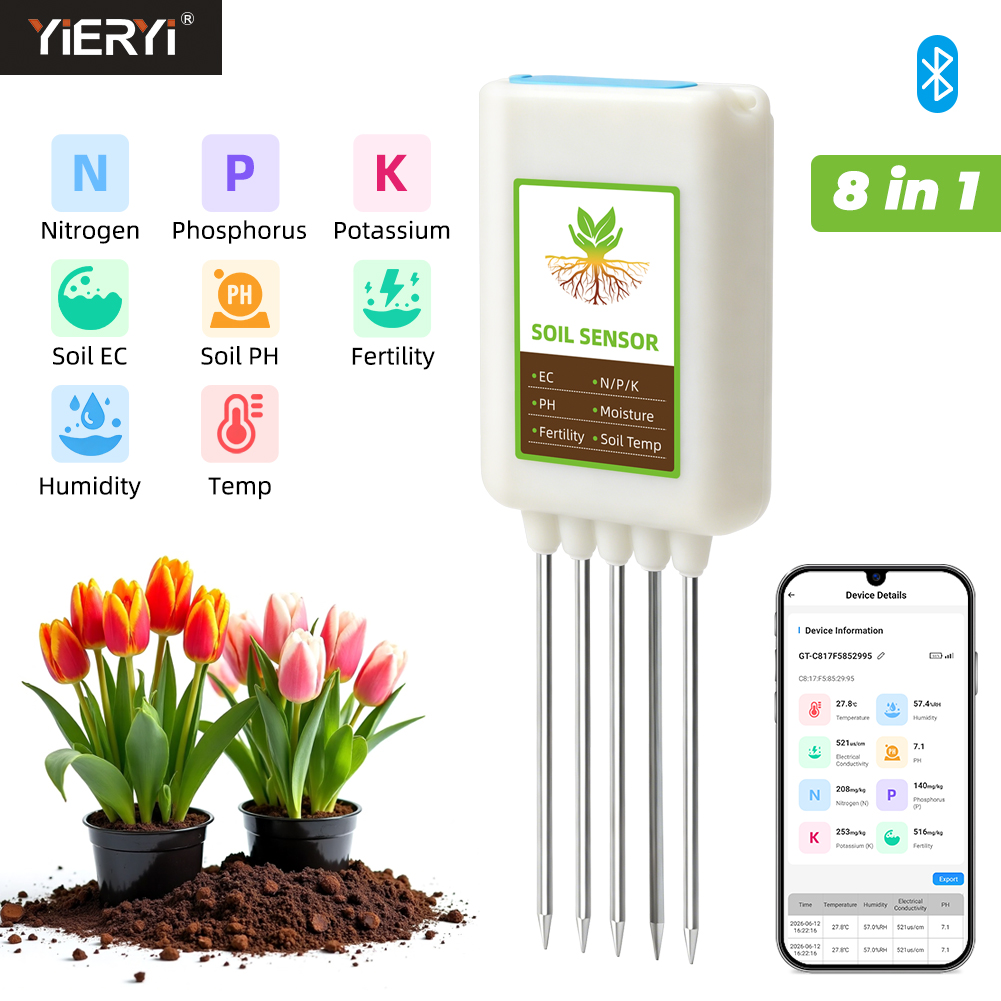 Yieryi Bluetooth 8 in 1 Soil T - Smart Garden Greenhouse 评论和价格