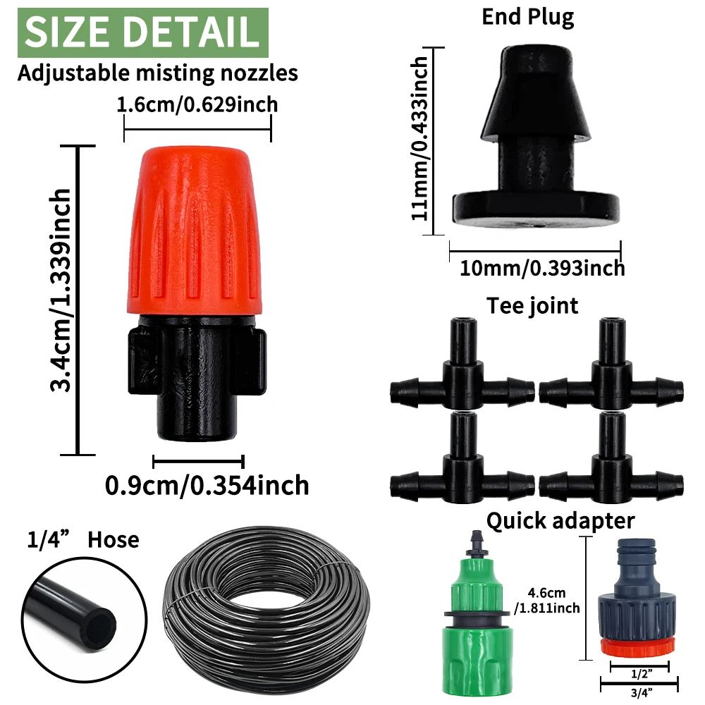 Fog Nozzles Irrigation Kit 5M- - Smart Garden Herb 评论和价格