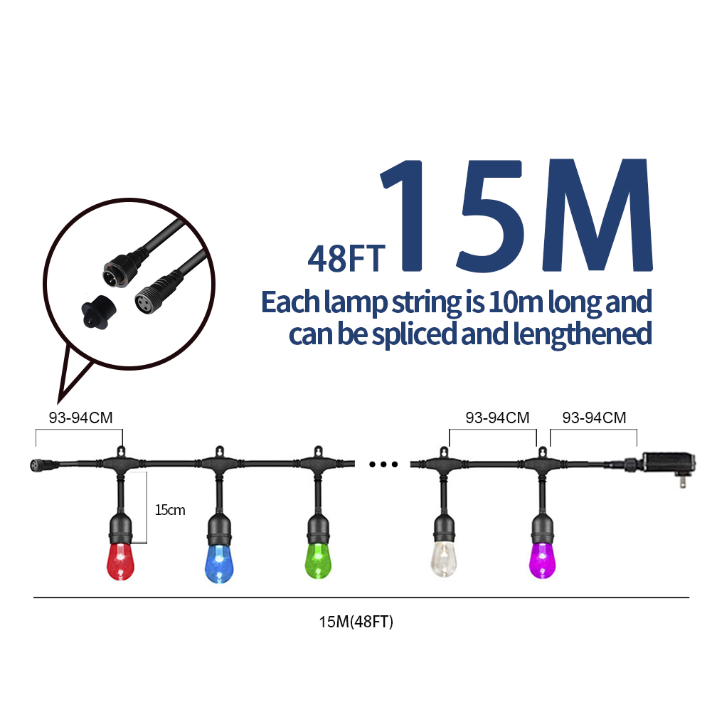 WiFi Tuya Smart RGB LED String - Smart Garden Festoon Lights 评论和价格