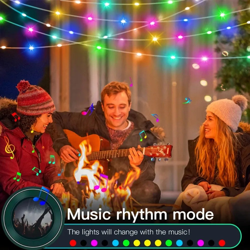 USB Bluetooth Smart LED Festoo - Smart Garden Festoon Lights 评论和价格