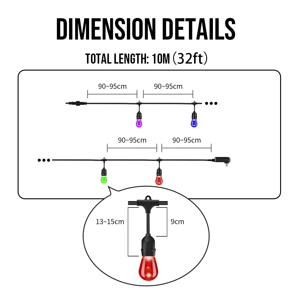 10m 20m 30m Smart LED String L - Smart Garden Festoon Lights 评论和价格